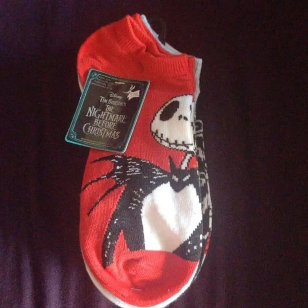 NWT Disney Nightmare before Christmas Jack Skellington 5 pack of ankle socks